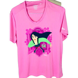NWOT Run Disney Princess 5K 2025 Short Sleeve T Pink Womens 2XL